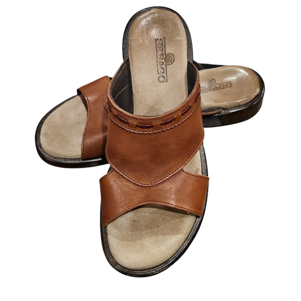 SEBAGO Women's Slide Sandals, Chestnut Brown - Size 7.5 N